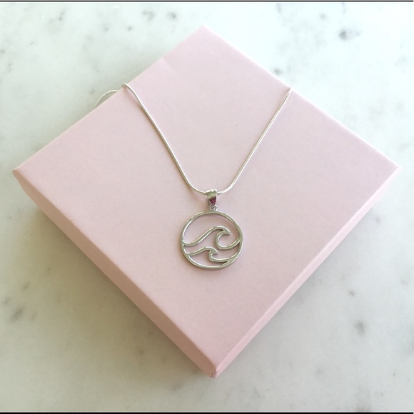 Sterling Silver Wave Necklace - Picture 10 of 12